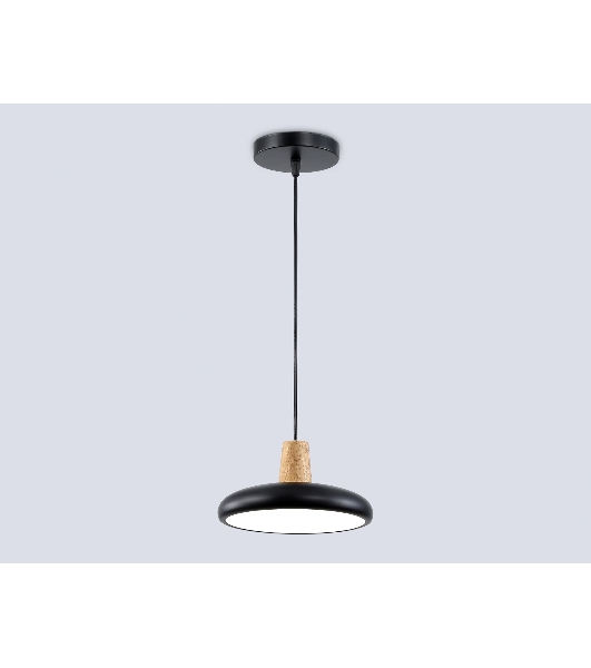 Светильник Ambrella light FL4839 BK/WD черный/дерево 24W 3000-6000K D200*800 (без ПДУ)
