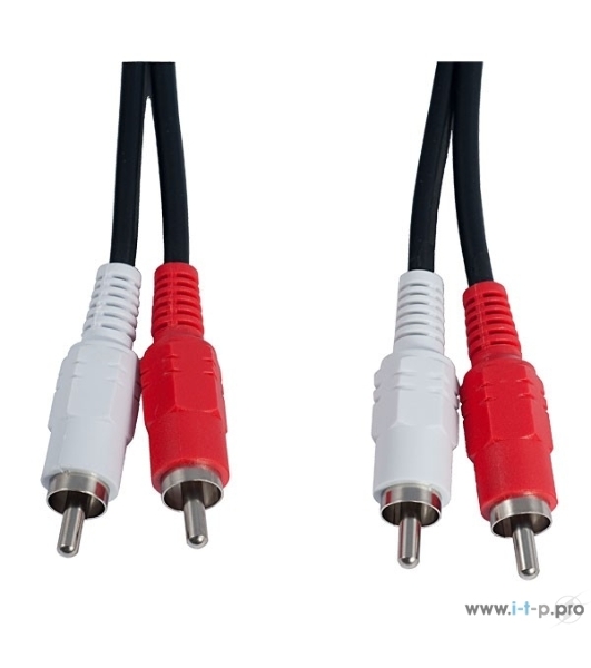 Кабель PERFEO 2xRCA вилка - 2xRCA вилка, длина 1 м