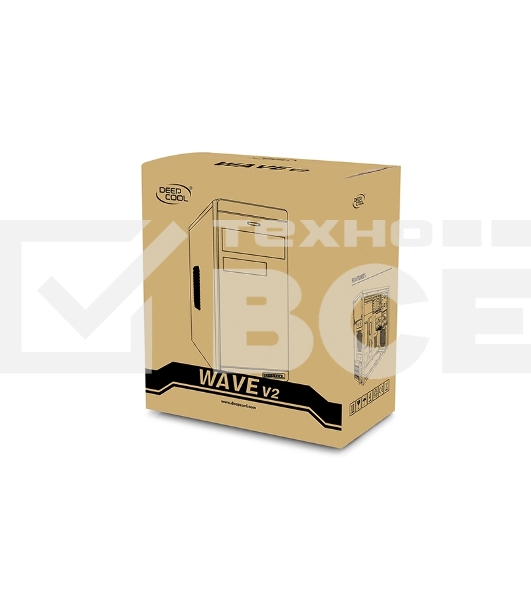 Компьютерный корпус Deepcool WAVE V2 , mATX / mini-ITX, без БП, 1x USB 3.0, 2x USB 2.0