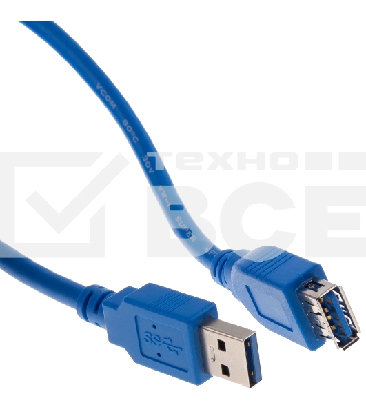Кабель AM/AF USB3.0 5.0м VCOM удлинитель USB 3.0, VUS7065-5M