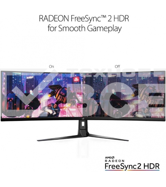 Монитор 49' ASUS ROG Strix XG49VQ VA 3840x1080, 144 Гц, 4 мс, 32:9, 450 кд/м2, 2xHDMI, 1хDP, изогнутый, черный