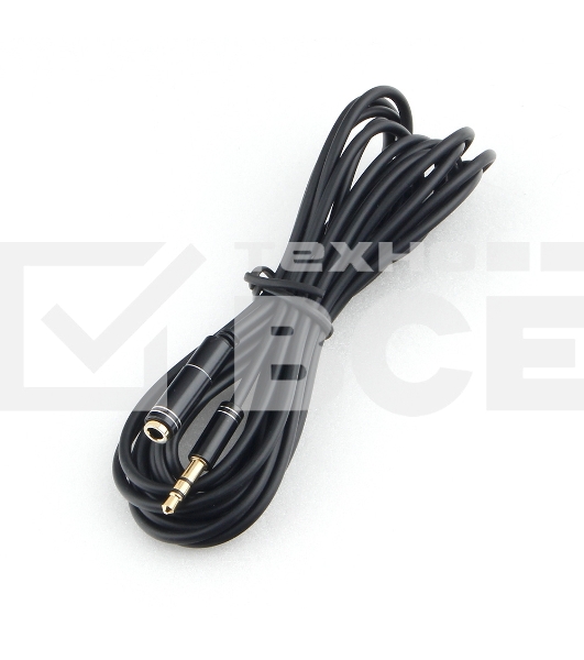 Кабель аудио удлинительный Cablexpert CCAB-02-35MF-3MB. 3.5 Jack (M)/3.5 Jack (F), черный, 3м, блистер