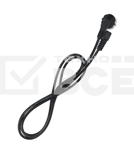 Кабель компьютер - розетка угловой 220V <1.8м> (Европейский стандарт) <TP021DA-1.8-BK>