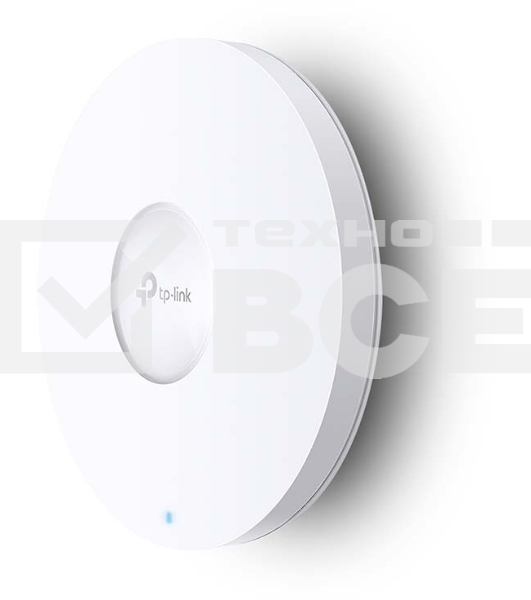 Точка доступа TP-Link 11AX dual-band ceiling access point, up to 1200 Mbit / s at 5 GHz and up to 574 Mbit / s at 2.4 GHz, 1 10/100/1000Mbps LAN port, support PoE 802.3at standard, support BSS coloring, Seamless Roaming, Mesh, Band Steering, Airtime Fairn