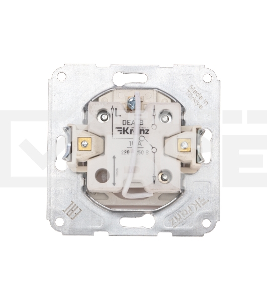 Переключатель DEA 1кл прох. (инд) с/у 10А мех. Бел (KRANZ 1/10/120)