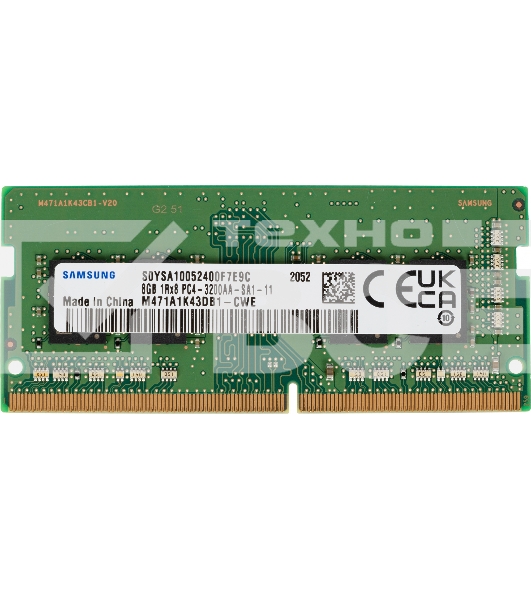 Оперативная память Samsung 8GB DDR4 3200MHz SO-DIMM (PC4-25600) 1.2V (M471A1K43DB1-CWE)