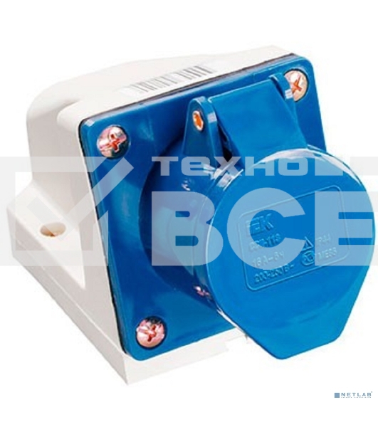 Розетка ОП 16А 220В 2P+PЕ ССИ-113 IP44 ИЭК PSR11-016-3