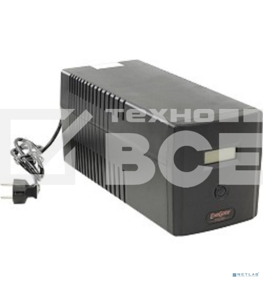Источник бесперебойного питания ExeGate EP212519RUS Power Smart ULB-1000 LCD <1000VA, Black, 4 евророзетки, USB>