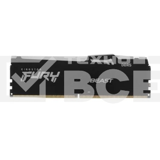 Оперативная память Kingston Fury Beast Black RGB, DDR5, 8GB (1x8GB), 5600MHz, CL36, с радиатором, RGB, черный