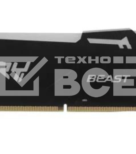 Оперативная память Kingston Fury Beast Black RGB, DDR5, 8GB (1x8GB), 5600MHz, CL36, с радиатором, RGB, черный