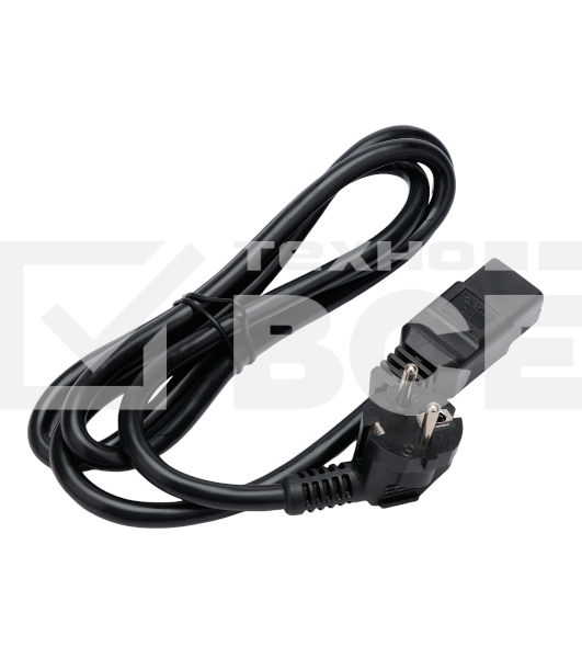 Кабель питания Cablexpert Россия PC-S22-C19-2.5-1.5M, Schuko-C19, 3x2.5мм2, 16A, с заземлением, медь, 1.5м, черный, пакет