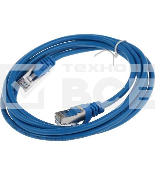 Патч-корд FTP Cablexpert кат.5e, 2м, литой, многожильный (синий)
