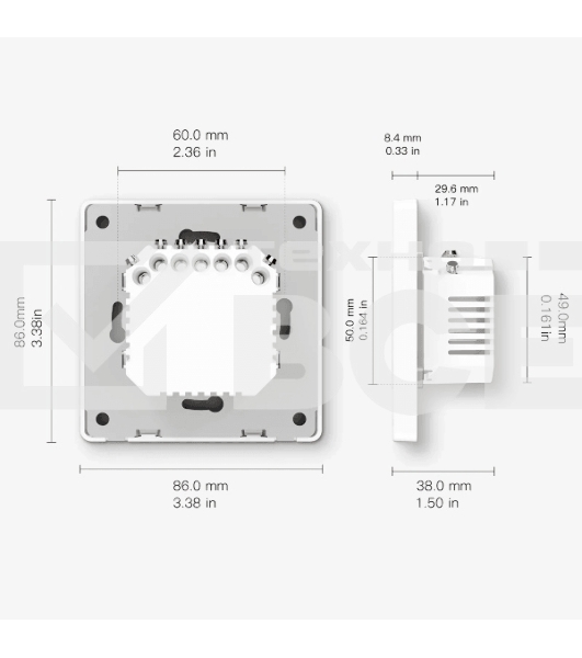 Выключатель (трехклавишный) Moes ZigBee Smart Switch серый модели SR-ZS