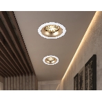 Светильник встраиваемый Ambrella light TN102723 WH/GD белый/золото GU5.3 92*92*23, фото 1