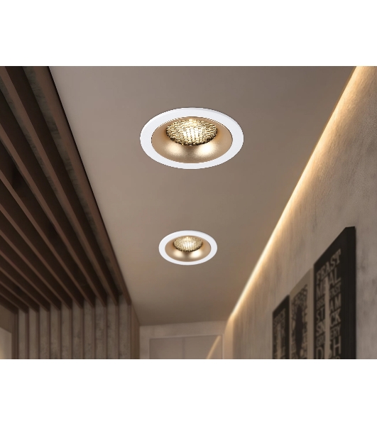 Светильник встраиваемый Ambrella light TN102723 WH/GD белый/золото GU5.3 92*92*23