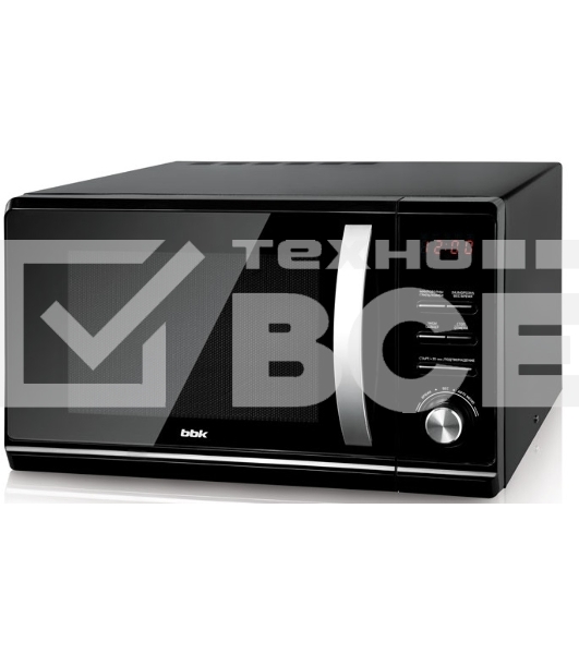 Микроволновая печь BBK 23MWG-851T/B черный, 23 л, 800 Вт, поворотный механизм/кнопки