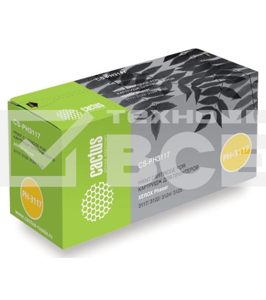 Картридж лазерный Cactus CS-PH3117 (106R01159) черный (3000 стр.) для Xerox Phaser 3117/ 3122/ 3124/ 3125