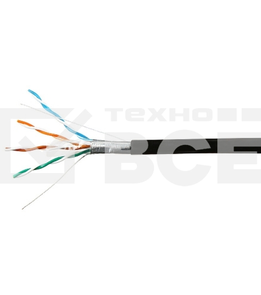 Кабель SkyNet Light FTP outdoor 4x2x0,46, медный, FLUKE TEST, кат.5e, однож., 100 м, box, черный