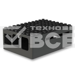 Корпус RA182 black для микрокомпьютера Raspberry Pi 3 ACD Black ABS Plastic Building Block case for Raspberry Pi 3