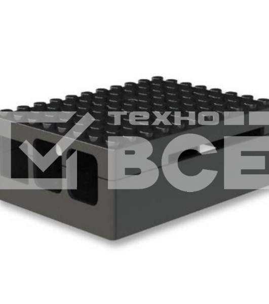 Корпус RA182 black для микрокомпьютера Raspberry Pi 3 ACD Black ABS Plastic Building Block case for Raspberry Pi 3