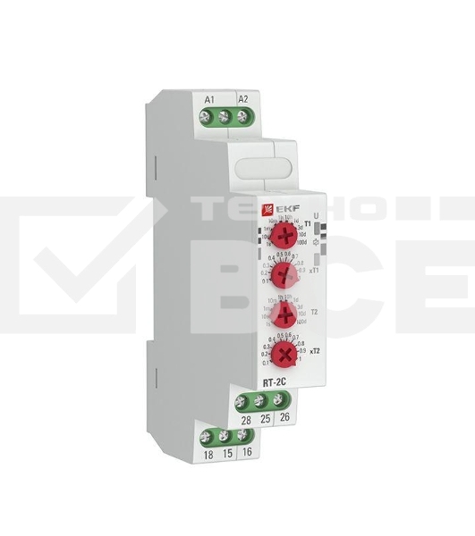 Реле времени RT-2C (2 регулир. порога вр. 2 исп. конт.) EKF rt-2c