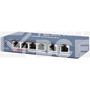 Коммутатор Hikvision DS-3E0106P-E/M 6x100Mb 4PoE+ 35W неуправляемый
