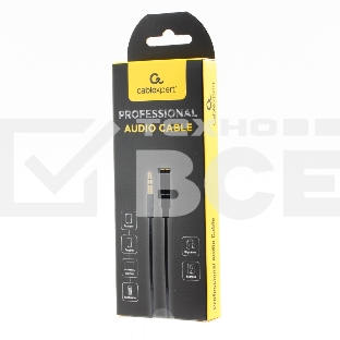 Кабель аудио удлинительный Cablexpert CCAB-02-35MF-3MB. 3.5 Jack (M)/3.5 Jack (F), черный, 3м, блистер