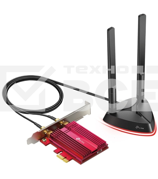 Адаптер TP-Link Wi-Fi 11AX 3000Mbps dual-band PCI-E adapter, two external Antennas