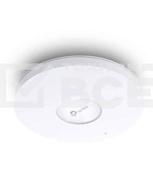 Точка доступа TP-Link 11AX dual-band ceiling access point, up to 1200 Mbit / s at 5 GHz and up to 574 Mbit / s at 2.4 GHz, 1 10/100/1000Mbps LAN port, support PoE 802.3at standard, support BSS coloring, Seamless Roaming, Mesh, Band Steering, Airtime Fairn