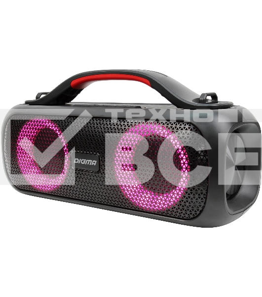 Колонка портатитвная Digma D-PS1531 черный/черный 40W 2.0 BT 10м 3000mAh (SP1531B)