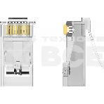 Коннектор Vention RJ45 (8p8c), FTP, cat. 5e, под витую пару, экранированный (50шт.), фото 1