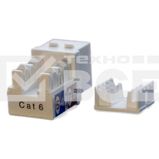Вставка Keystone Jack Hyperline KJ9-8P8C-C6-90-WH RJ-45(8P8C), категория 6, белая