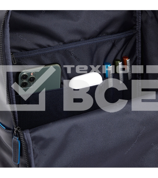 Рюкзак мужской Piquadro Blue Square Revamp CA4818B2V/N черный кожа