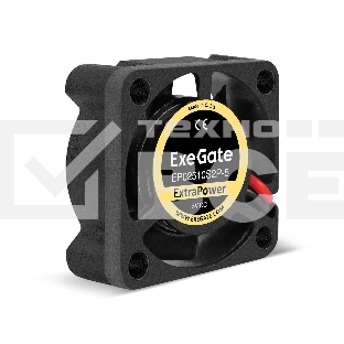 Вентилятор для корпуса ExeGate ExtraPower EP02510S2P-5 черный, 25 мм, 12000 об/мин, 26 дБ, 2 pin