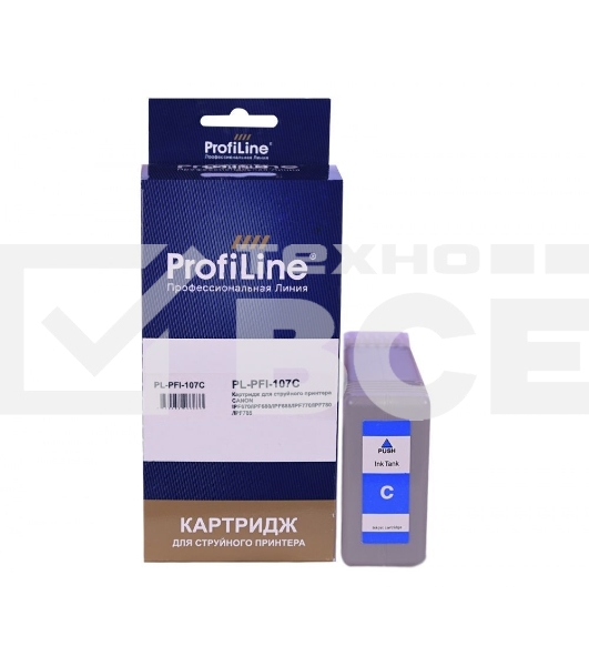 Струйный картридж PL-PFI-107C для принтеров CANON IPF670/IPF680/IPF685/IPF770/IPF780/IPF785 с чернилами Cyan ProfiLine