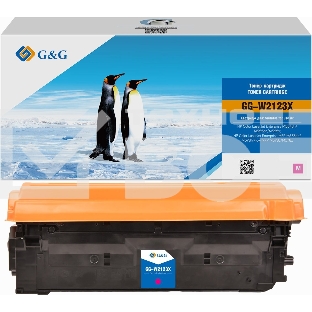 Картридж лазерный G&G GG-W2123X (212X) пурпурный (10000 стр.) для HP Color LJ M554/M555/578 Enterprise