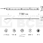 Лента Basic 12V 9,6W/m 624lm/m 3000K IP20 LED 2m 1/100, фото6