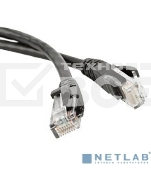 Патч-корд Hyperline PC-LPM-UTP-RJ45-RJ45-C5e-10M-LSZH-BK U/UTP, Cat.5e, LSZH, 10 м, черный