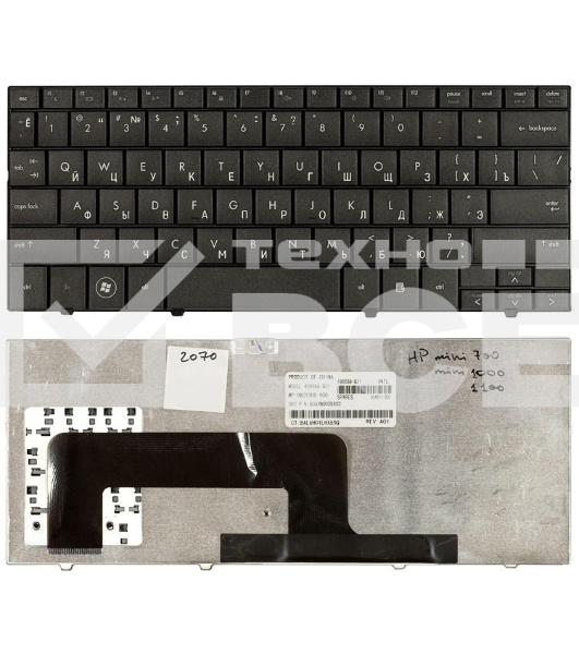 Клавиатура для ноутбука HP Mini 700 1000 1100 черная