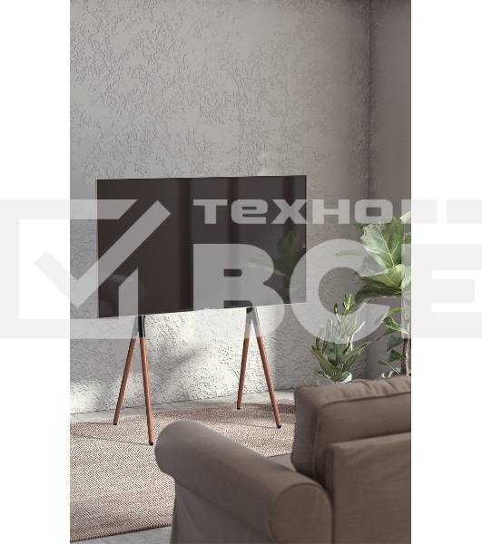 Подставка для телевизора Cactus CS-ST1247BKWN черный/орех 49