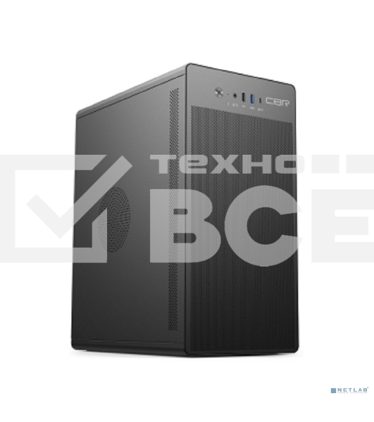Компьютерный корпус CBR PCC-MATX-V285-WPSU черный mATX, Minitower V285, без БП, 1*USB 3.0 Type-C, 1*USB 3.0, 1*USB 2.0, HD Audio+Mic, кабель питания 1.2м