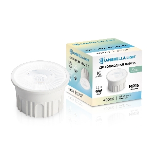Лампа светодиодная 212202 LED MR16-PR 9W IC 4000K 220-240V 38°