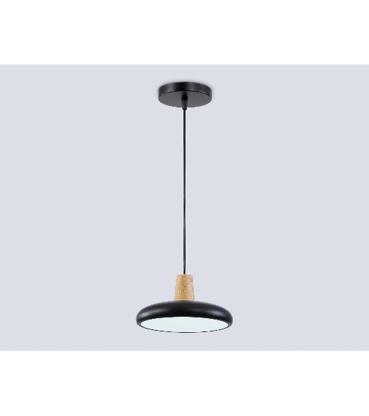 Светильник Ambrella light FL4839 BK/WD черный/дерево 24W 3000-6000K D200*800 (без ПДУ)
