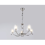 Люстра Ambrella light LH57081/5 SN/FR никель/белый матовый E14/5 max 40W D690*790, фото3