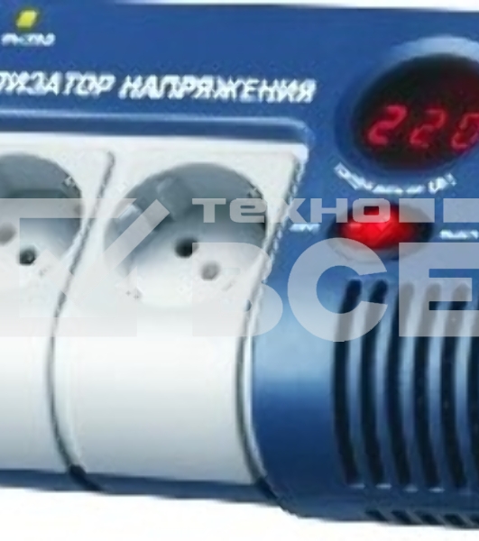 Стабилизатор RUCELF SRW-1000-D 1000ВА, диапазон 140-270,однофазный,управление релейное, дисплей,точность 220+-6%, КПД 98%.