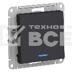 Механизм выключателя 1-кл. AtlasDesign с подсветкой (сх.1а) 10АХ карбон, фото3