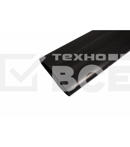 Термоусаживаемая трубка клеевая Rexant 160,0/50,0 мм, (3-4:1) черная, упаковка 1 м
