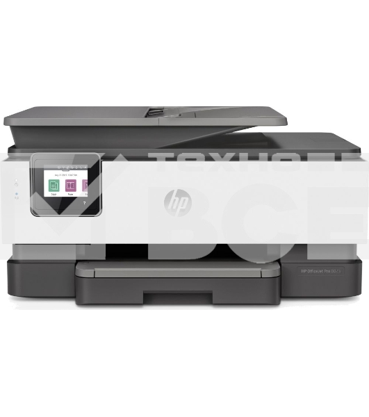 МФУ струйный HP OfficeJet 8023 (1KR64B), A4, цвтной, печ. до 20 стр/мин. (ч/б), до 10 стр/мин. (цвет), скан. до 8 стр/мин. (ч/б) 3.5 стр/мин. (цвет), 1200 x 1200 dpi, USB, RJ-45, Wi-Fi, Air Print