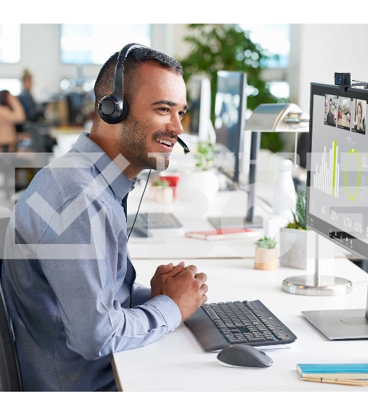 Гарнитура Logitech Headset Logitech H390 USB черный