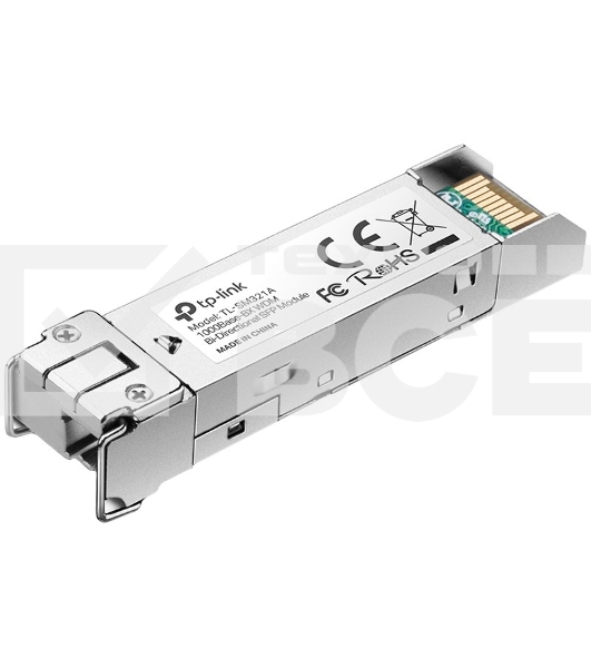 Модуль SFP TP-Link 1000Base-BX WDM Bi-Directional SFP module, TX: 1550 nm and RX: 1310 nm, 1 LC Simplex port, up to 2 km transmission distance in 9/125 μm SMF (Single-Mode Fiber), Supports Digital Diagnostic Monitoring (DDM).